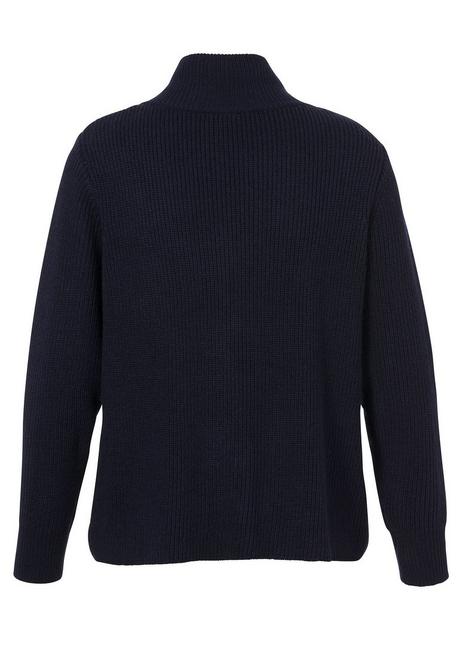 VIA APPIA DUE Strickjacke mit Bindeband am Stehkragen - indigo sheego Günstiger Verkauf