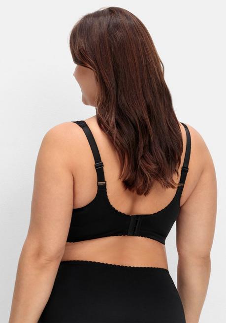 sheego BH ohne Bügel mit wattierten Cups - schwarz sheego Sonderangebot