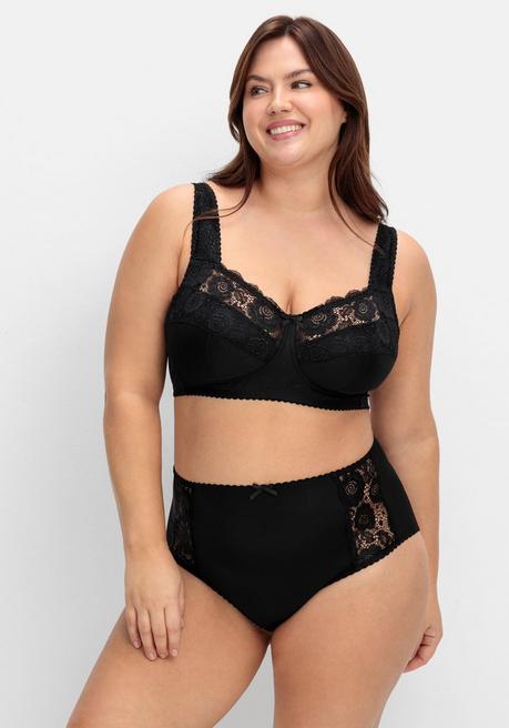 sheego BH ohne Bügel mit wattierten Cups - schwarz sheego Sonderangebot