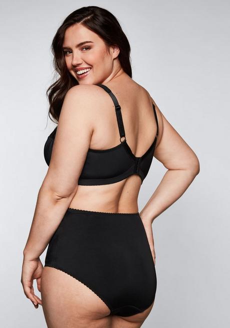 sheego Bügel-BH mit leicht transparenter Spitze - schwarz sheego Begrenztes Angebot