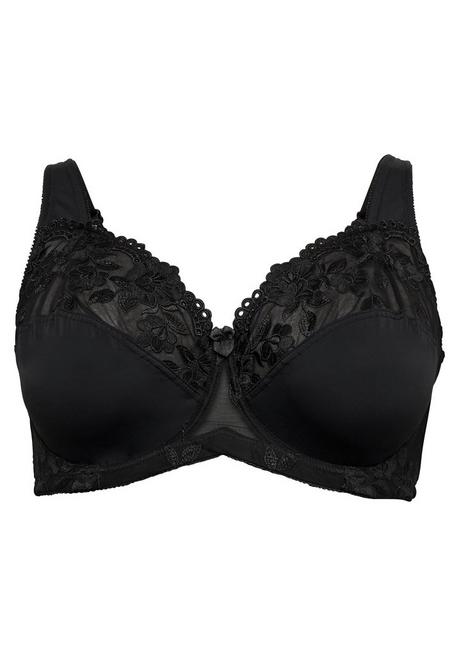 sheego Bügel-BH mit leicht transparenter Spitze - schwarz sheego Begrenztes Angebot