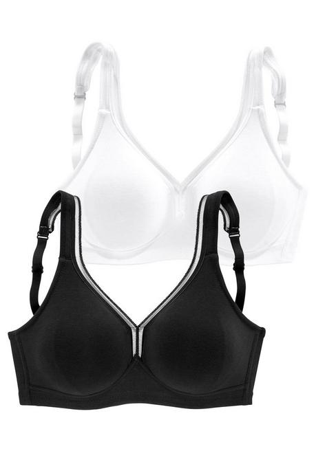 PETITE FLEUR T-Shirt-BH - schwarz+weiß sheego Online Shopping