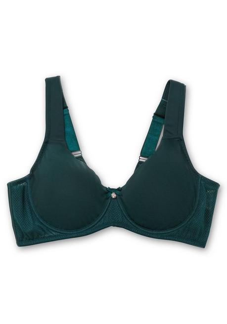 sheego Komfort-BH mit Bügel, doppellagig und blickdicht - tiefgrün sheego Preisnachlass