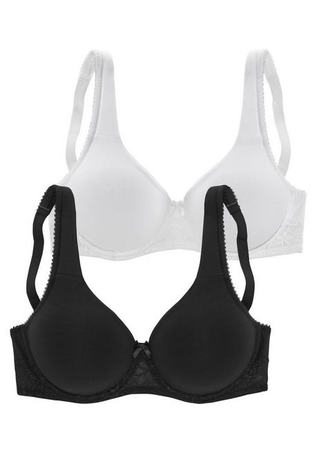NUANCE Doppelpack T-Shirt BHs - schwarz+weiß sheego Osterangebot