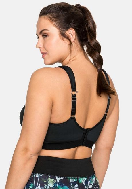 sheego Sport-BH aus COOLMAX® mit 2 Tragevarianten - schwarz sheego Valentinstagsangebot