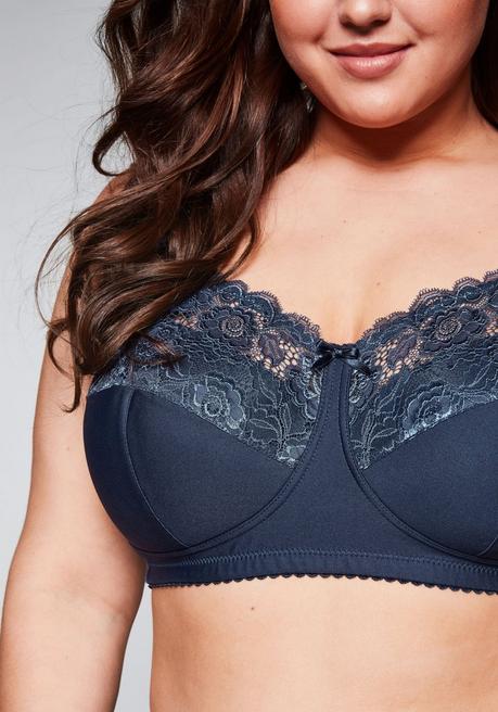 sheego BH ohne Bügel mit wattierten Cups - saphir sheego Zeitlich begrenztes Angebot