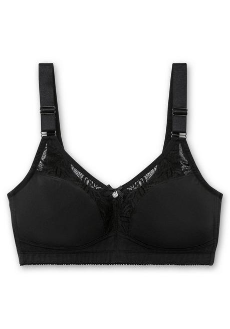 sheego Bügelloser BH mit Spitze und wattierten Cups - schwarz sheego Bestseller