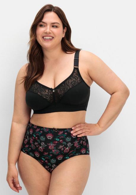 sheego Bügelloser BH mit Spitze und wattierten Cups - schwarz sheego Bestseller