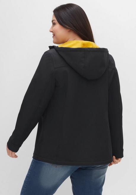 sheego Softshell-Jacke mit Fleece-Innenseite - schwarz sheego Vierteljährliche Förderung