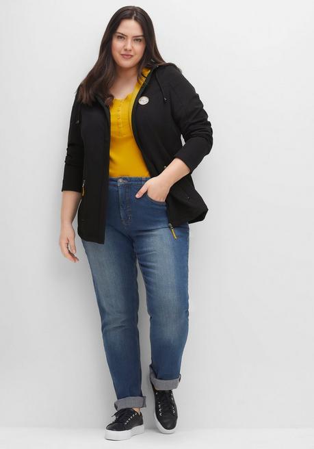 sheego Softshell-Jacke mit Fleece-Innenseite - schwarz sheego Vierteljährliche Förderung