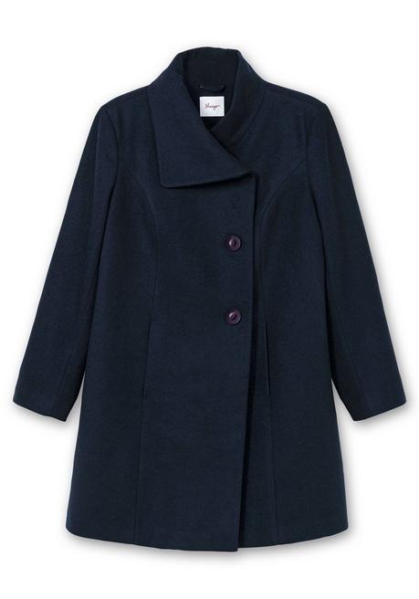 sheego Kurzmantel mit asymmetrischem Kragen - tiefblau sheego Kostenloser Versand international