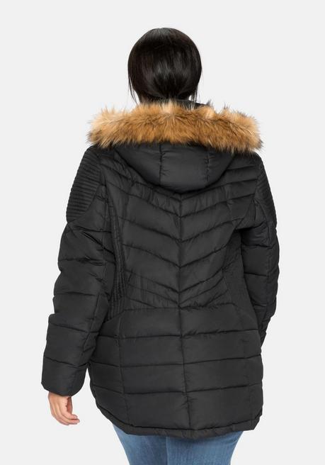 sheego Steppjacke mit abnehmbarer Kapuze - schwarz sheego Begrenzt auf 3 Tage