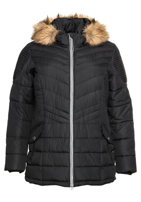 sheego Steppjacke mit abnehmbarer Kapuze - schwarz sheego Begrenzt auf 3 Tage
