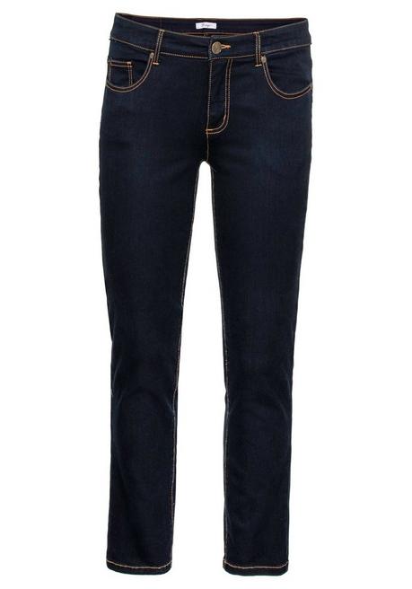 sheego Schmale Stretch-Jeans im 5-Pocket-Stil - blue black Denim sheego Im Verkauf