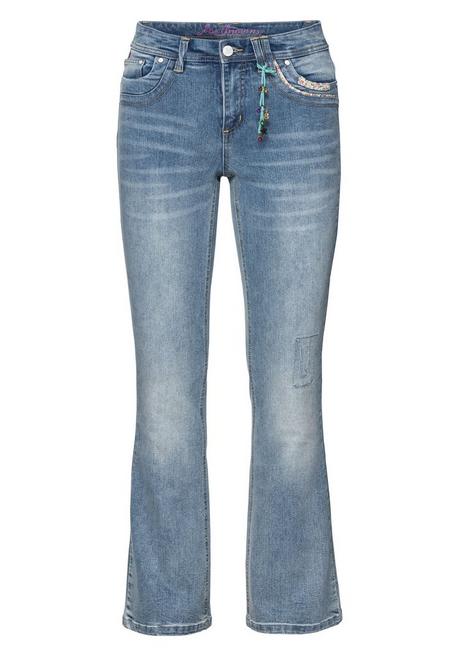 sheego by Joe Browns Bootcut Stretch-Jeans im Used-Look - light blue Denim sheego zollfrei