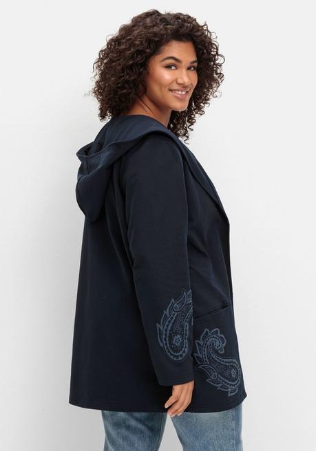 sheego by Joe Browns Leichte Kapuzensweatjacke mit Paisleydruck - dunkelblau sheego 2025