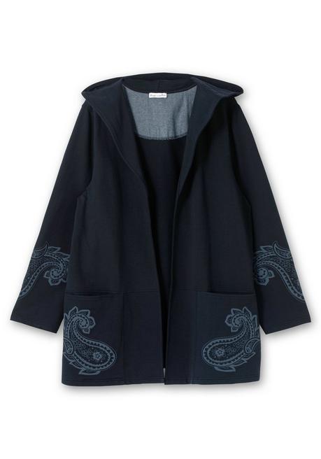 sheego by Joe Browns Leichte Kapuzensweatjacke mit Paisleydruck - dunkelblau sheego 2025