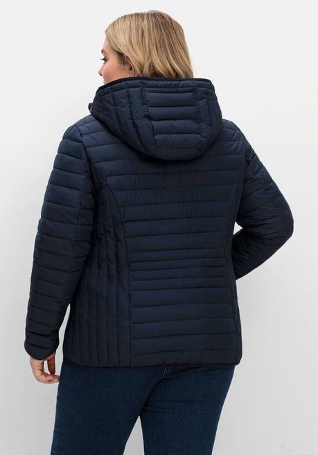 sheego Leichte Steppjacke mit abnehmbarer Kapuze - nachtblau sheego Online