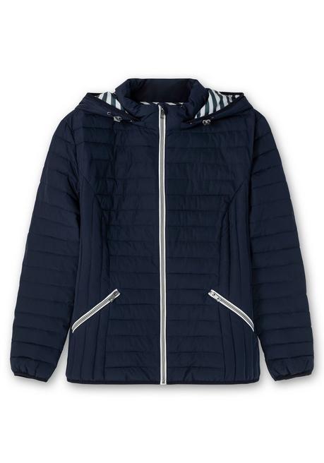 sheego Leichte Steppjacke mit abnehmbarer Kapuze - nachtblau sheego Online