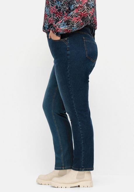 sheego Schmale Jeans in Curvy-Schnitt PIA, in 5-Pocket-Form - dark blue Denim sheego Fabrikpreis