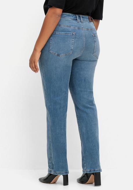 sheego Gerade Stretch-Jeans mit Bodyforming-Effekt - blue Denim sheego Versandkostenfrei