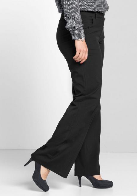 sheego Weite Stretchhose mit Bügelfalte - schwarz sheego Flash Sale