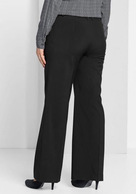 sheego Weite Stretchhose mit Bügelfalte - schwarz sheego Flash Sale