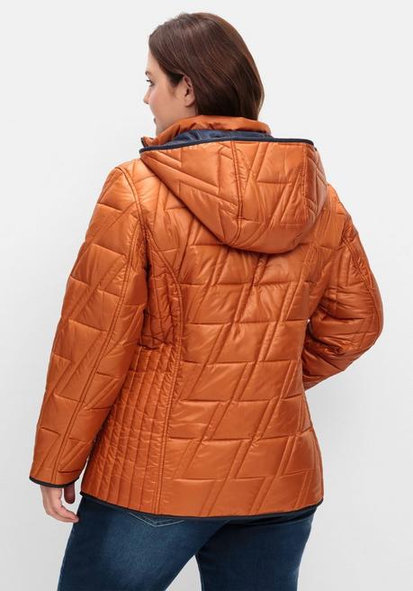 sheego Wendesteppjacke mit Kapuze und Stehkragen - cognac sheego Saisonschlussverkauf