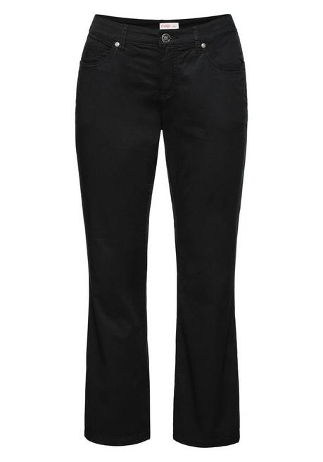 sheego Bootcut-Hose aus elastischem Baumwoll-Twill - schwarz sheego Cyber Monday