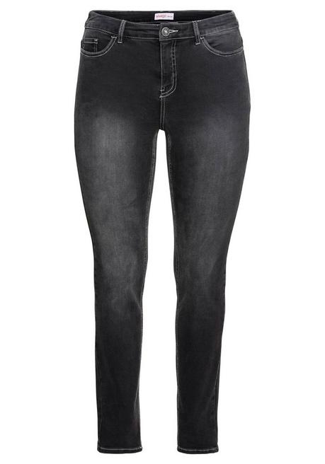 sheego Skinny Power-Stretch-Jeans in 5-Pocket-Form - black Denim sheego Weihnachtsangebot