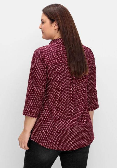 sheego Tunika mit grafischem Alloverprint - weinrot gemustert sheego Osterangebot