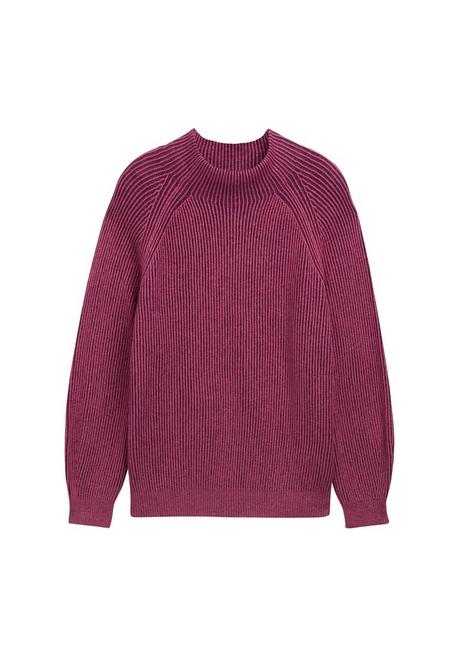 TOM TAILOR Plus Pullover im Rippstrick, mit Stehkragen - beere sheego Jubiläumsangebot