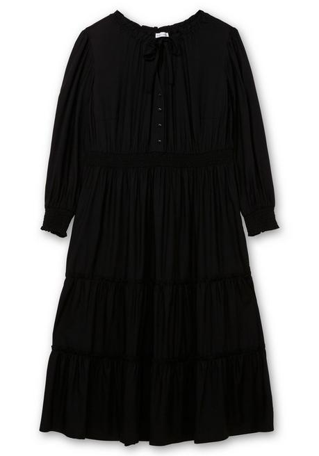sheego by Joe Browns Maxikleid mit Smokbund und Volantrock - schwarz sheego Heißer Verkauf