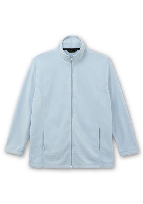 sheego Kuschelige Fleecejacke mit Reißverschluss - bleu sheego Sonderangebote