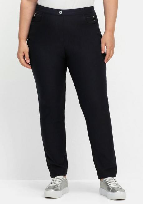 sheego Gerade Bengalinhose mit hohem Schlupfbund - marine sheego Riesige Ersparnisse