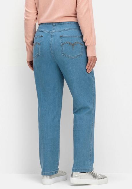 sheego x Collection L. Gerade Jeans in 5-Pocket-Form - light blue Denim sheego Super Sparpreis