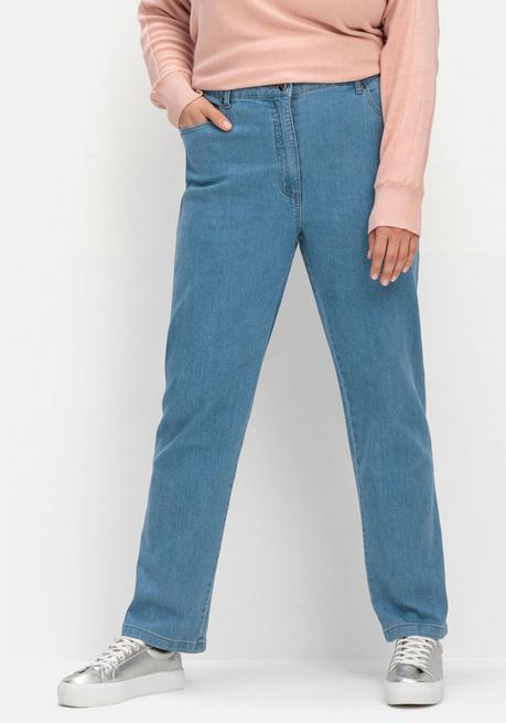 sheego x Collection L. Gerade Jeans in 5-Pocket-Form - light blue Denim sheego Super Sparpreis