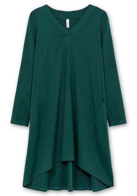 sheego Kleid aus Interlock, mit verlängerter Rückenpartie - tiefgrün sheego Bis zu 65% Rabatt