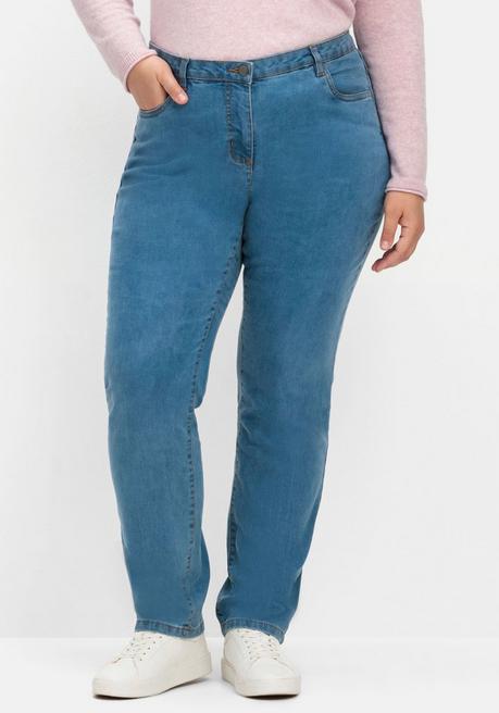 sheego Gerade, innen weich angeraute Thermojeans - blue Denim sheego Hotsell