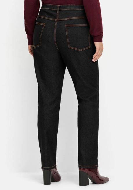 sheego Gerade, innen weich angeraute Thermojeans - black Denim sheego im Angebot