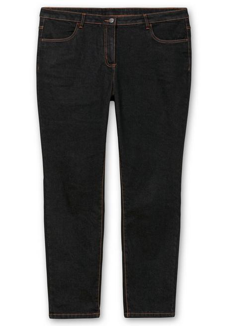sheego Gerade, innen weich angeraute Thermojeans - black Denim sheego im Angebot