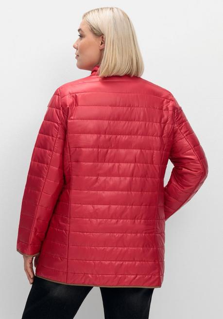 sheego Steppjacke mit Stehkragen und Kontrastdetails - rot sheego Günstiger Verkauf