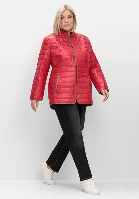 sheego Steppjacke mit Stehkragen und Kontrastdetails - rot sheego Günstiger Verkauf