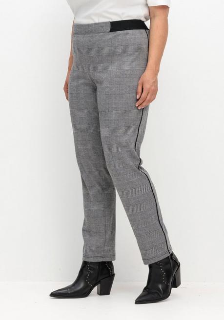 sheego Schmale Hose mit grafischem Muster und Stretchbund - grau gemustert sheego Blitzverkäufe