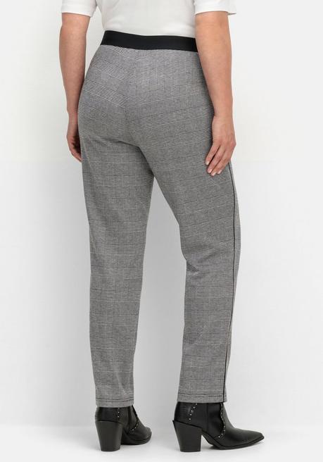 sheego Schmale Hose mit grafischem Muster und Stretchbund - grau gemustert sheego Blitzverkäufe