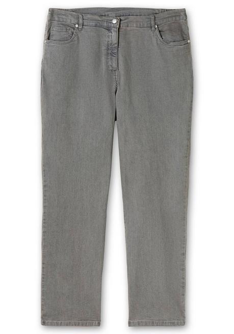 sheego Gerade Jeans mit seitlichem Stretchbund - grey Denim sheego Sonderangebot