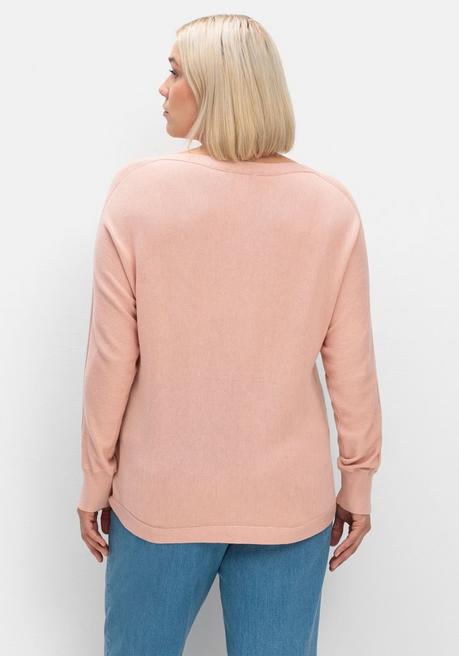 sheego Pullover mit U-Boot-Ausschnitt - puder sheego Versandkostenfrei