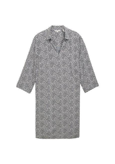 TOM TAILOR Plus Kurzes Kleid mit Minimalprint und Hemdkragen - marine gemustert sheego Exklusivangebot
