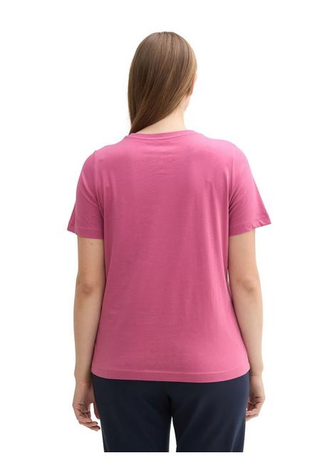 TOM TAILOR Plus T-Shirt mit platziertem Frontdruck - pink bedruckt sheego Preisnachlass