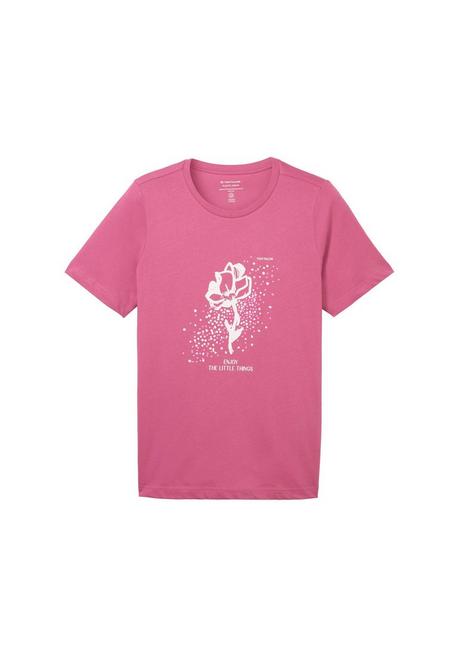 TOM TAILOR Plus T-Shirt mit platziertem Frontdruck - pink bedruckt sheego Preisnachlass
